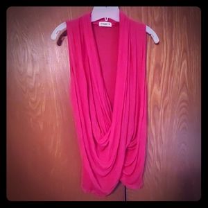 Pink vest style top